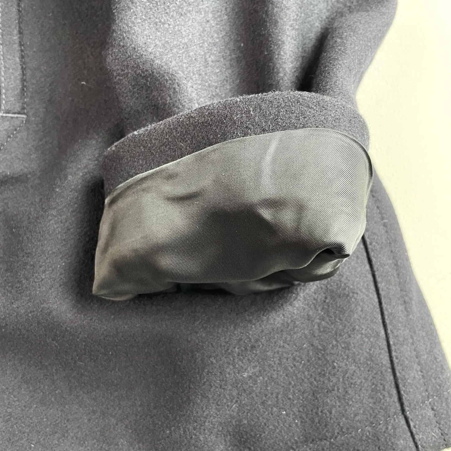 Burberry (XL) Navy Blue Wool/Cashmere Gray Nova Check Peacoat