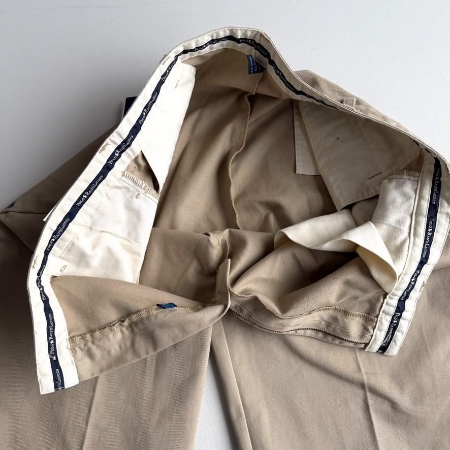 VNTG NWT Polo Ralph Lauren (38x30) "Andrew" Pleated Classic Cotton Chino Pant