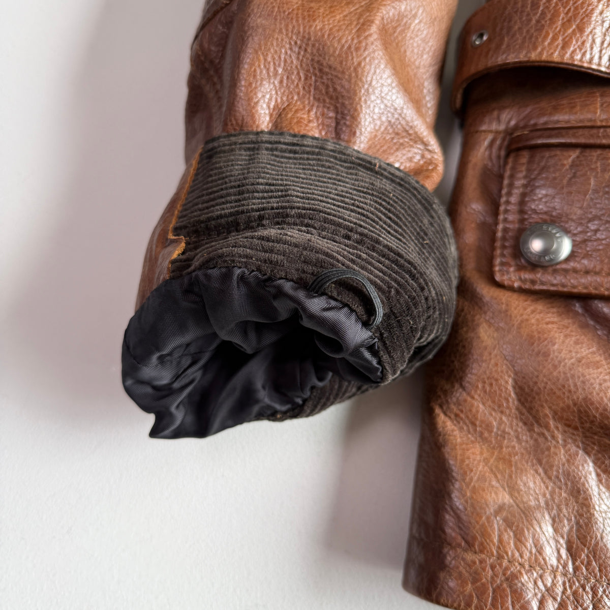 NWT Belstaff (L/XL) Turner Leather Brown Partial-Belt Motorcycle Jacket