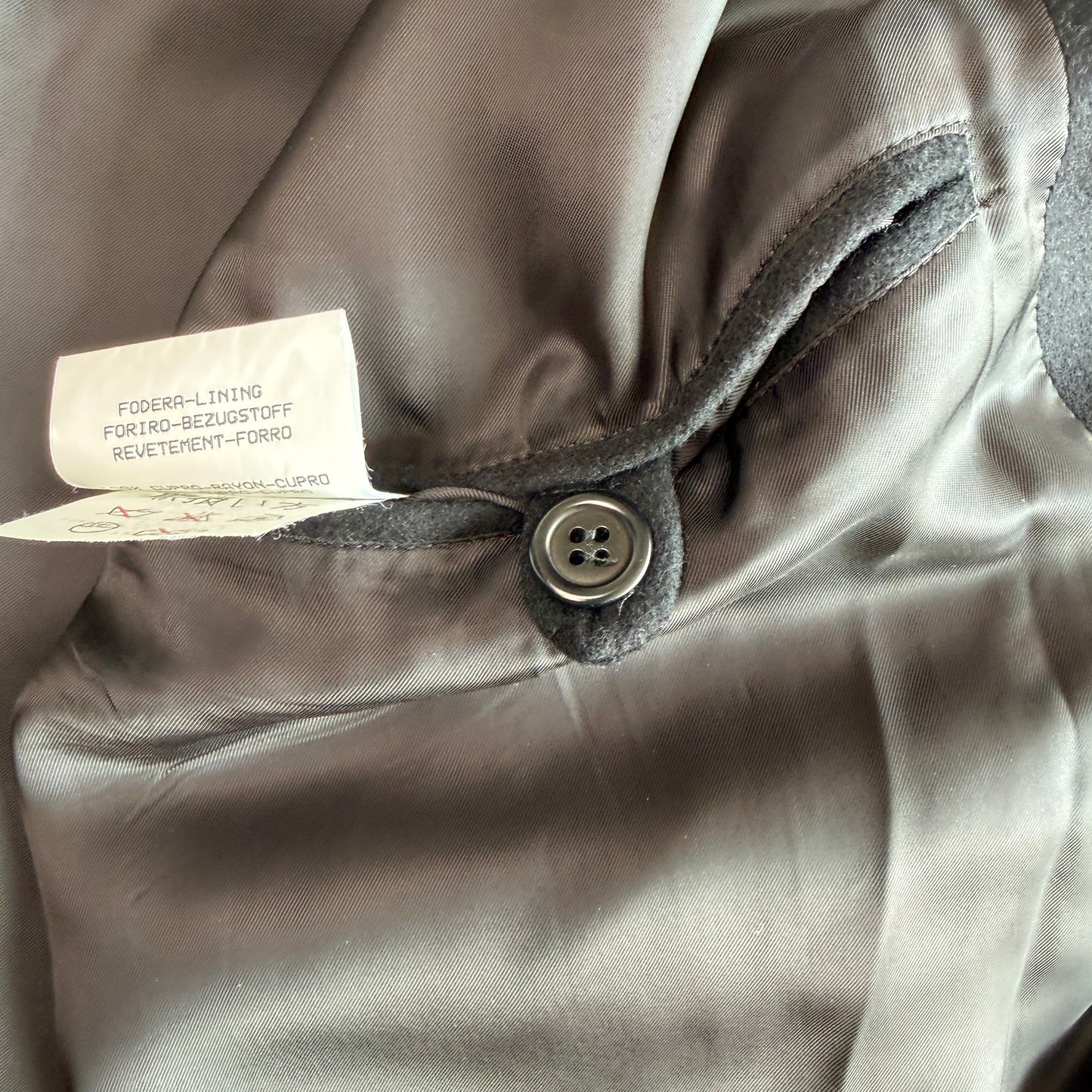 Ermenegildo Zegna (52IT / L) 100% Cashmere Flannel Black Car Coat