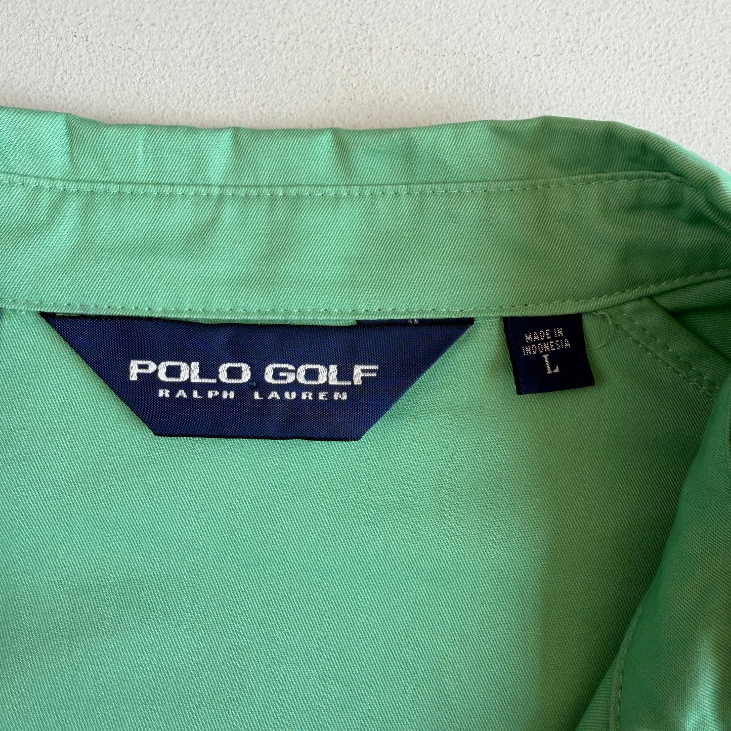 NWT Ralph Lauren Polo Golf (L) Turquoise Green 100% Cotton Raglan Jacket