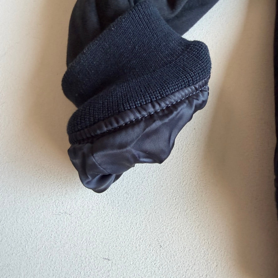 Polo Ralph Lauren (L) Navy Blue Goat Suede Leather Bomber Jacket