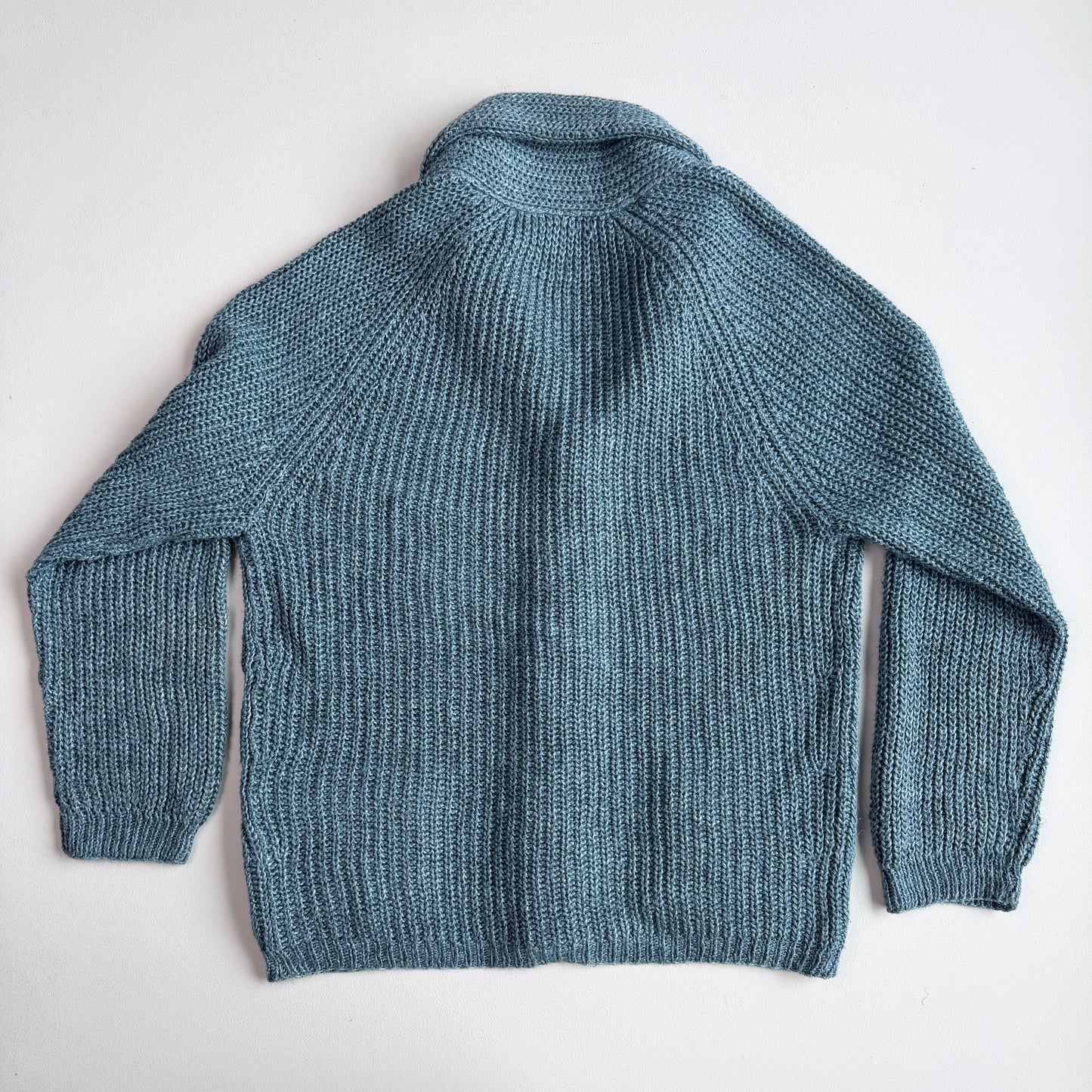 VNTG Polo Ralph Lauren (XL) Slate Blue 100% Linen Cardigan Sweater
