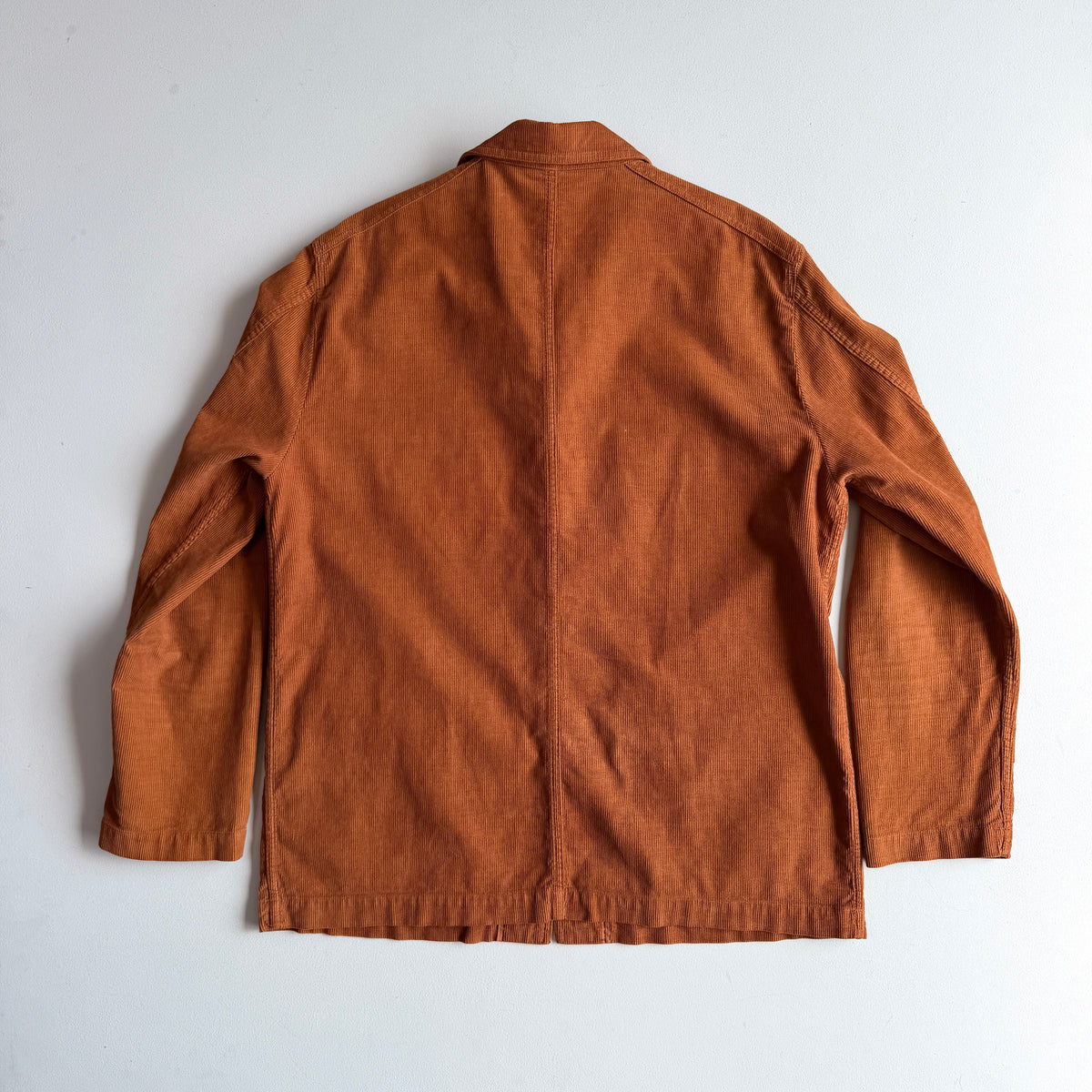 Drake's London (44 /XL) Burnt Orange Corduroy Chore Coat Jacket