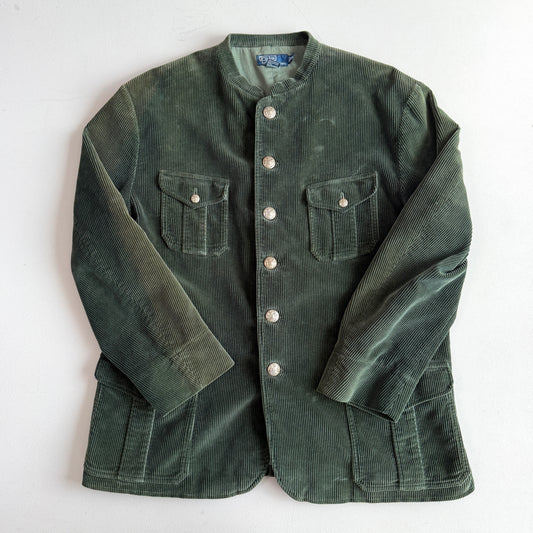 VNTG Polo Ralph Lauren (2XL) Loden Green Corduroy Half-Belt Field Jacket