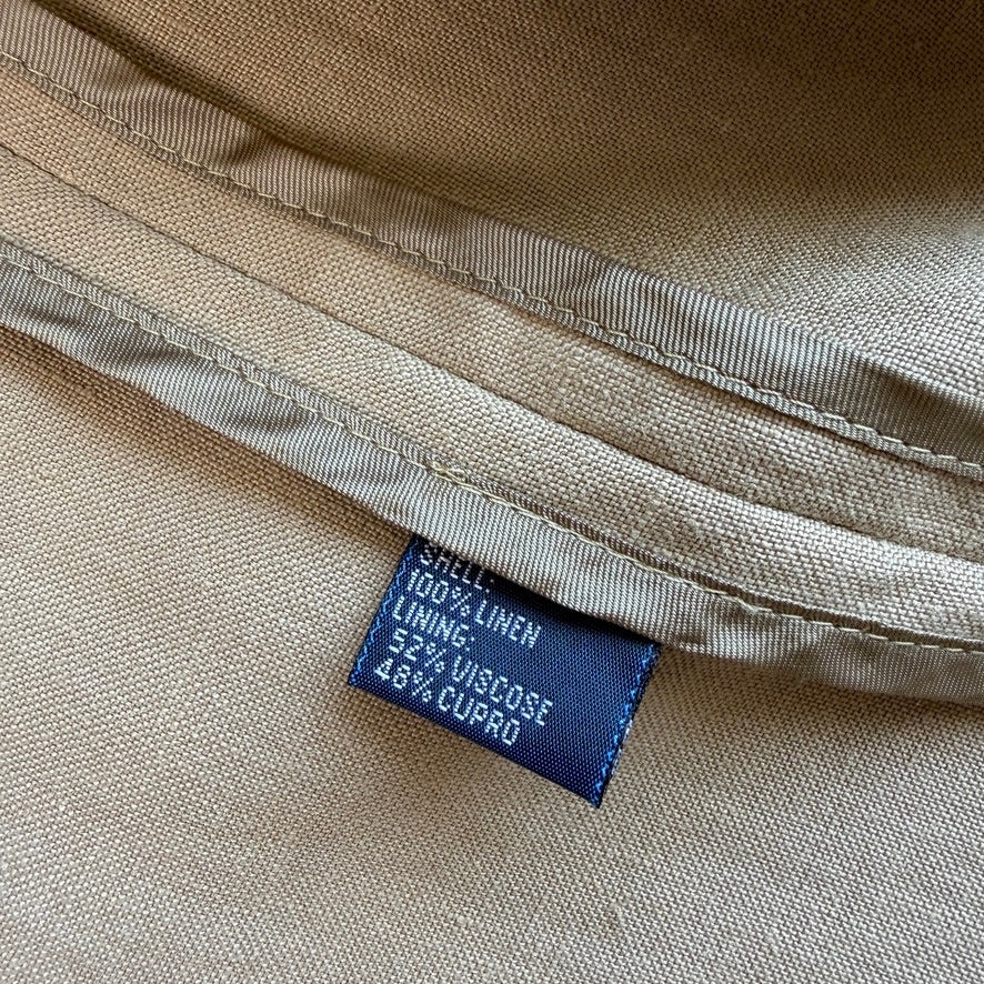 NWT Polo Ralph Lauren (XL / 46L) Sage/Khaki 100% Linen Made In Italy Sport Coat