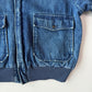 VNTG Polo Ralph Lauren (S) Shearling Collar Denim Flannel Lined Bomber Jacket