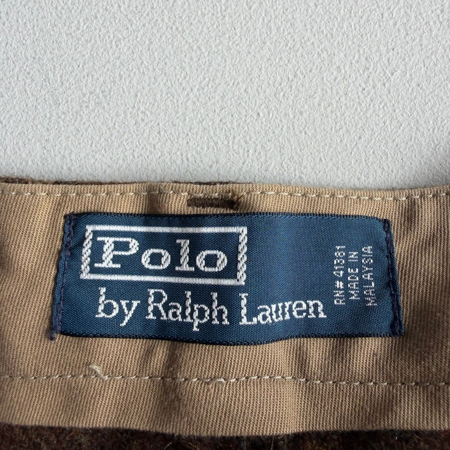 Polo Ralph Lauren (36x30) Wool Plaid Flannel Twill Trousers