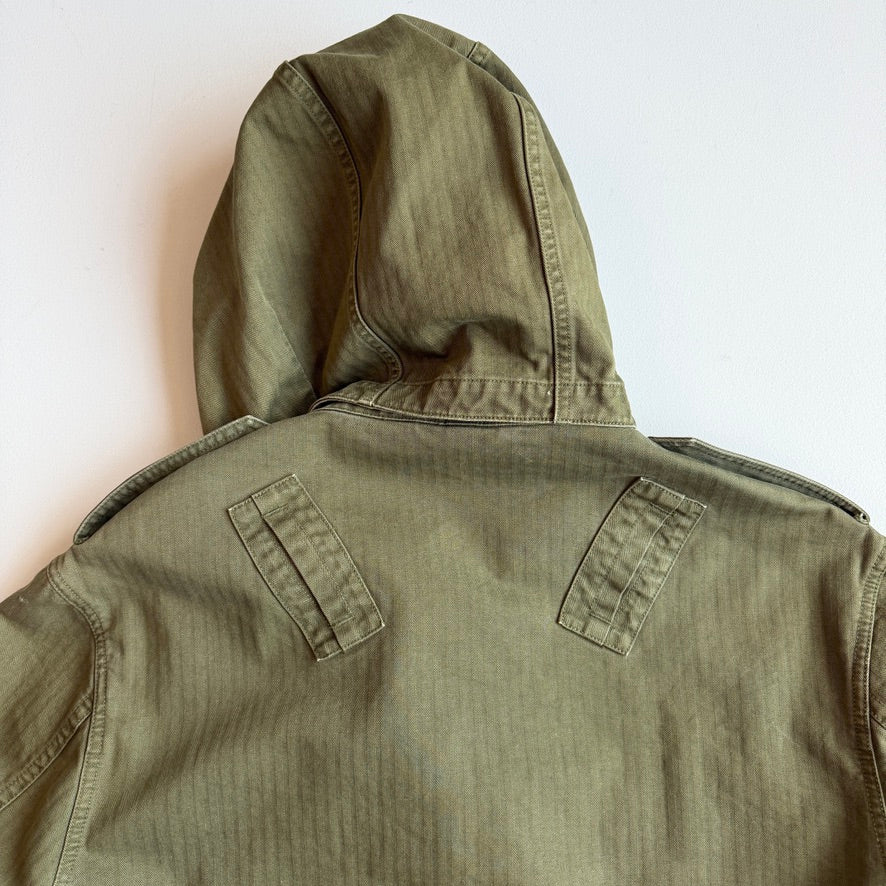 Burberry Brit (L) Military Green Cotton Herringbone Field Jacket