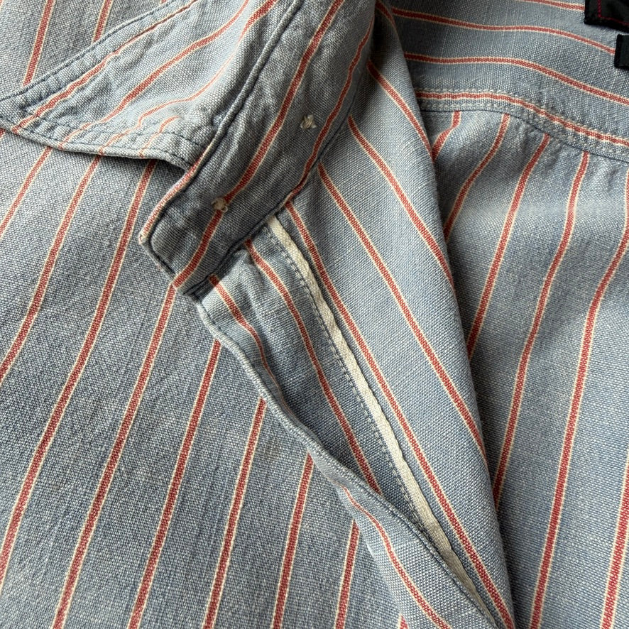 RRL Ralph Lauren (XL) Selvedge Chambray Cotton Striped Heritage Shirt