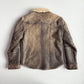 NWT Polo Ralph Lauren (S) Leather Shearling Western Pearl Snap Jacket Shirt