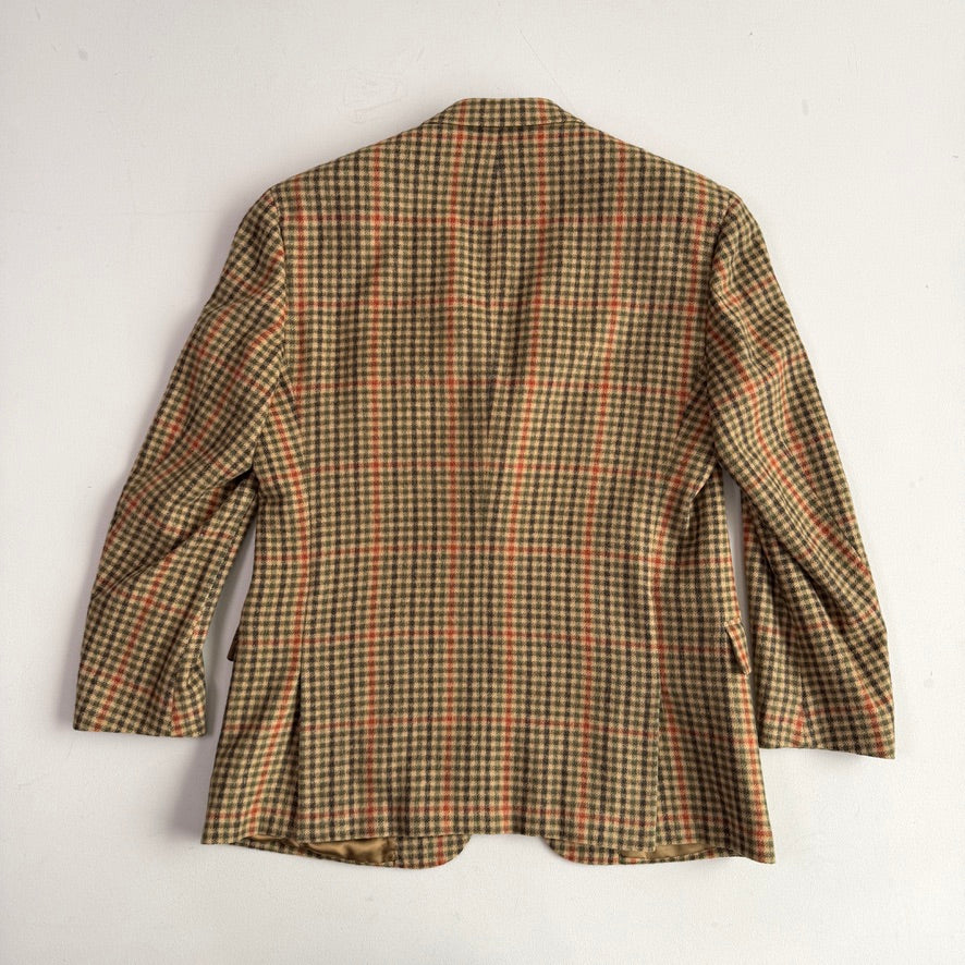 Ralph Lauren Purple Label (42R) Cashmere Flannel Full-Canvas Houndstooth Check Sport Coat