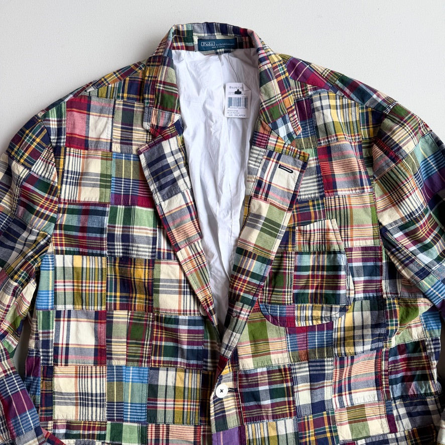 NWT Polo Ralph Lauren (2XL) Madras Patch Cotton Lined Sports Coat