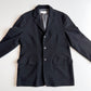 Ermenegildo Zegna (L / 52IT) Cotton/Wool Ribbed Off-Black Car Coat