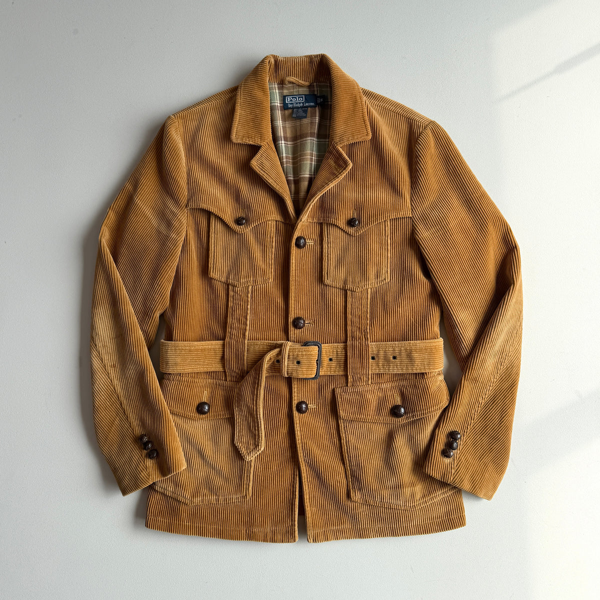 Polo Ralph Lauren (S) Norfolk Corduroy Belted Tan Coat Jacket