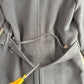 Burberry (50IT) 100% Wool Fleece Collar Double Breast Belted Trench Coat