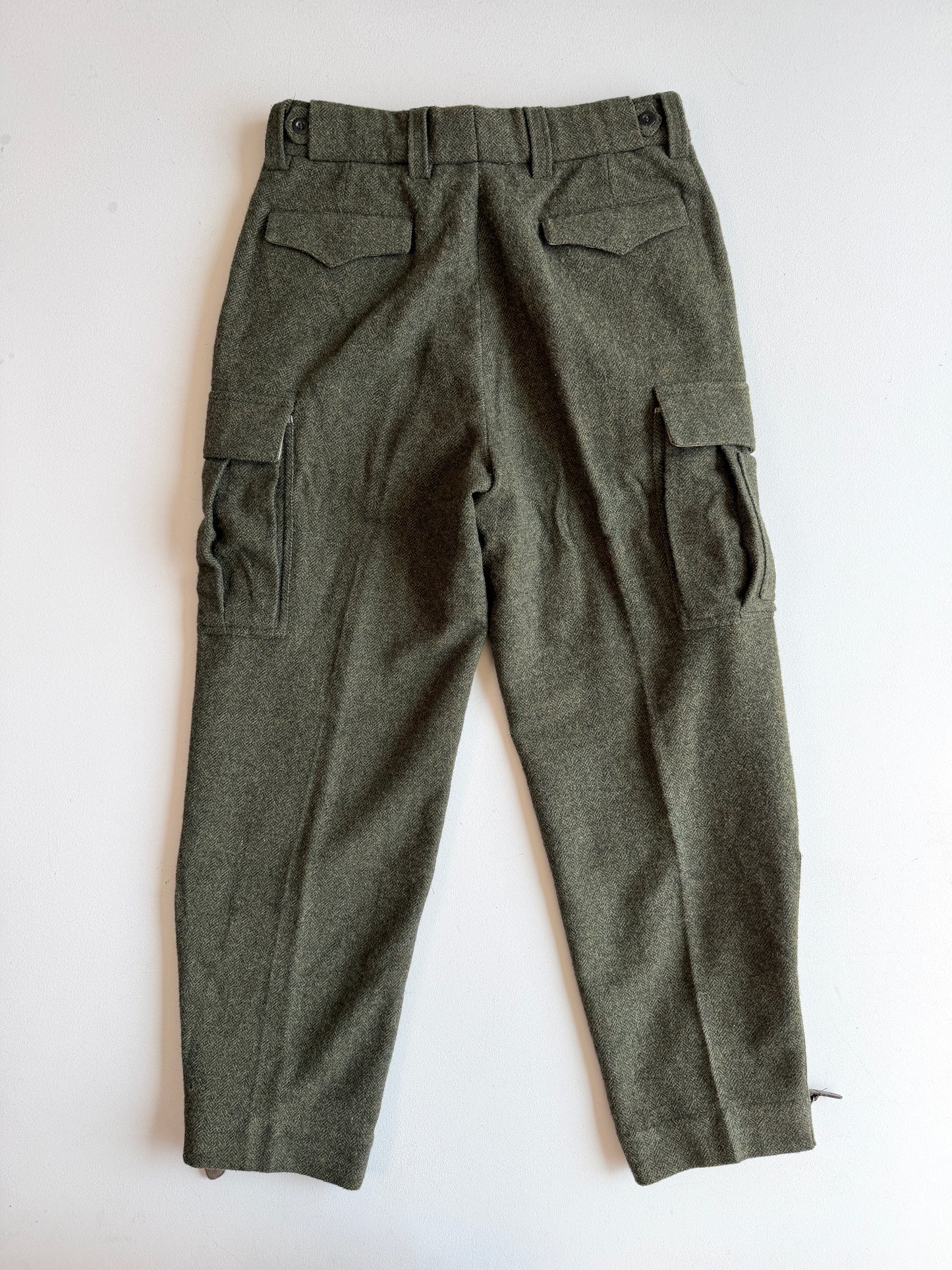 Polo Ralph Lauren (32x30) 100% Wool Tweed Military Green Cargo Pants