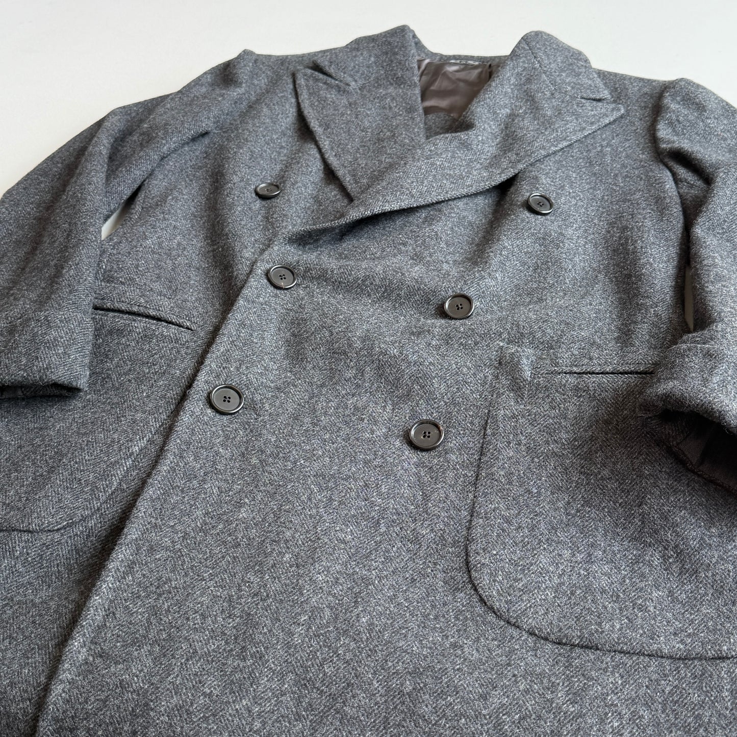 No Man Walks Alone x Sartoria Carrara (42 /52) Fox Bro Wool Double Breast Coat