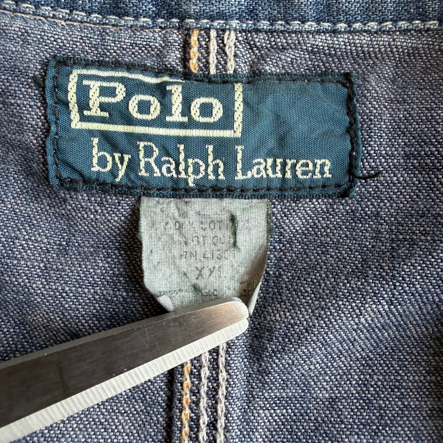 VNTG Polo Ralph Lauren (2XL) Indigo Chore Coat (believe made in Japan)