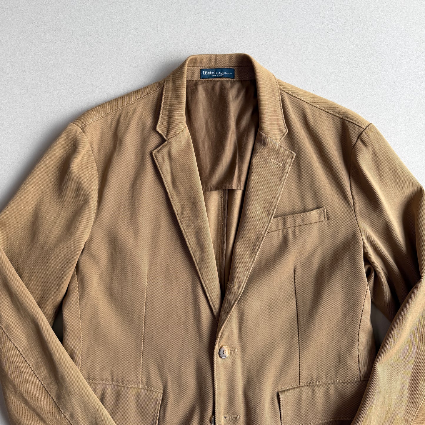 NWT Polo Ralph Lauren (44R) Cavalry Twill Cotton Khaki 3-2 Roll Sport Coat