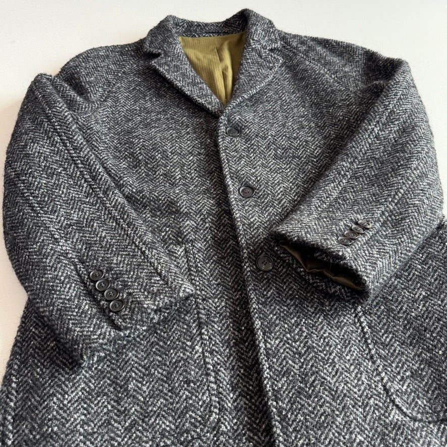 Todd Snyder (L) Wool/Alpaca/Mohair Boucle Tweed Balmacaan Coat