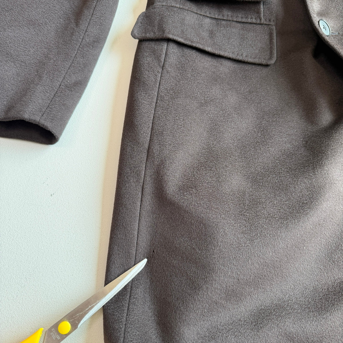 Ermenegildo Zegna (56L) 100% Cashmere Oxblood Half-Belt Double Breast Overcoat