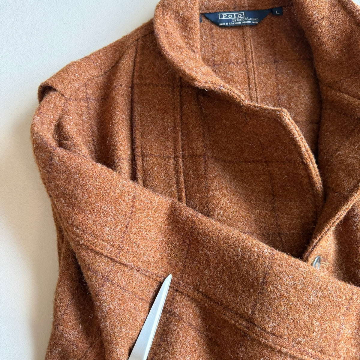 VNTG Polo Ralph Lauren (L) Wool Norfolk Rust/Burnt Orange Sport Coat