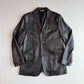 Ermenegildo Zegna (54/XL) Glove-Soft Leather Black Sports Coat