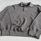 Brioni (50IT) Gray Wool Knit Collared Button Pullover Sweater