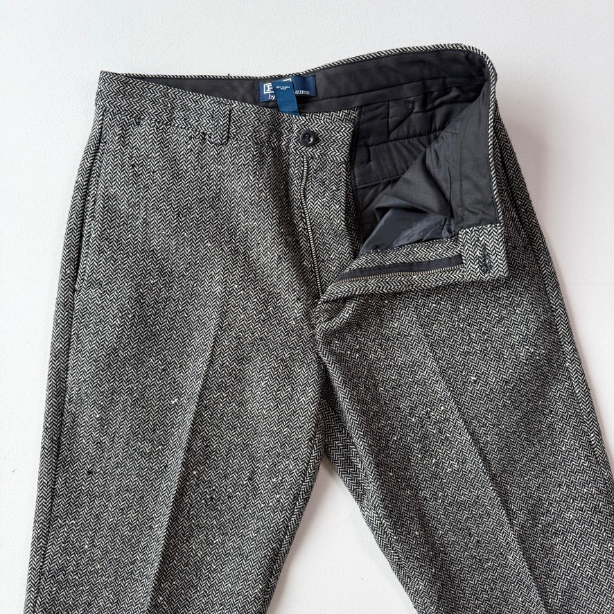 Polo Ralph Lauren (33x30) Back-Cinch Wool Tweed Herringbone Pants