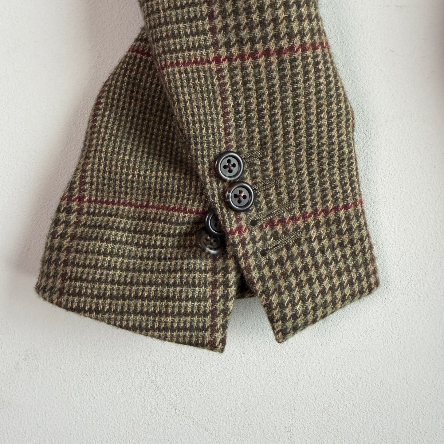 Ralph Lauren Purple Label (44L) 8x4 Cashmere Flannel Prince of Wales Coat