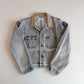 VNTG Polo Ralph Lauren (L) Sun-Bleached Gray Denim Western Trucker Jacket