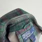 RARE! Polo Ralph Lauren (M) Suede Leather Plaid Tartan Button Front Shirt VNTG