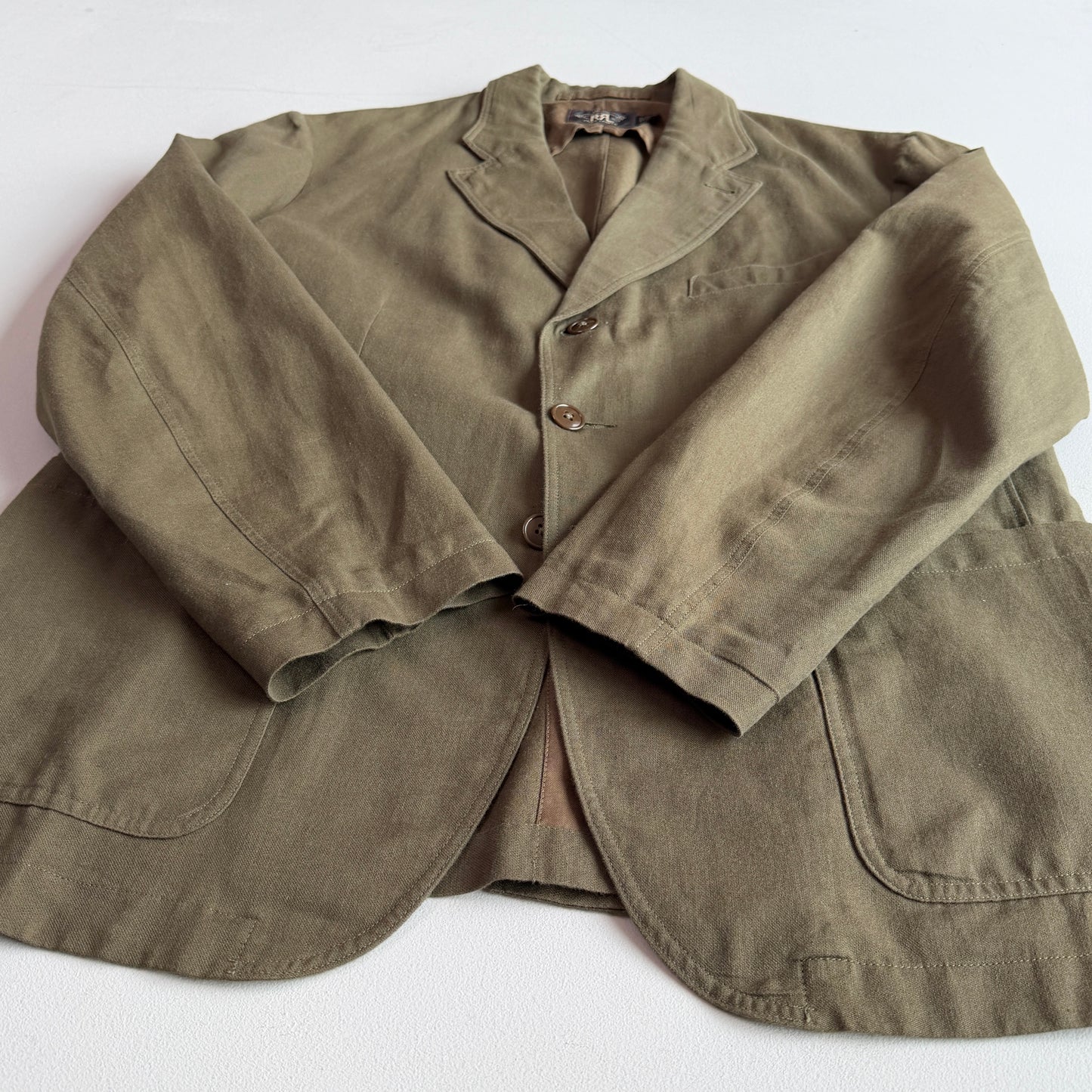 NWOT RRL Ralph Lauren (XL) Cotton/Linen/Wool Half-Lined Unstructured Sports Coat