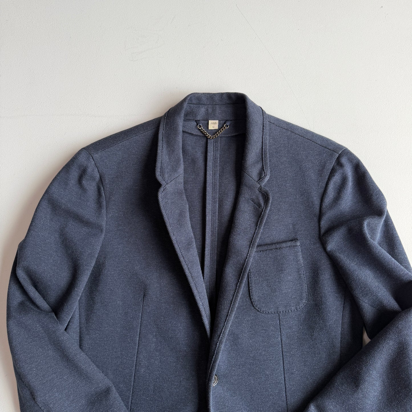 Burberry (52IT) Cotton Blend Lightly Structured Blue Sports Jacket