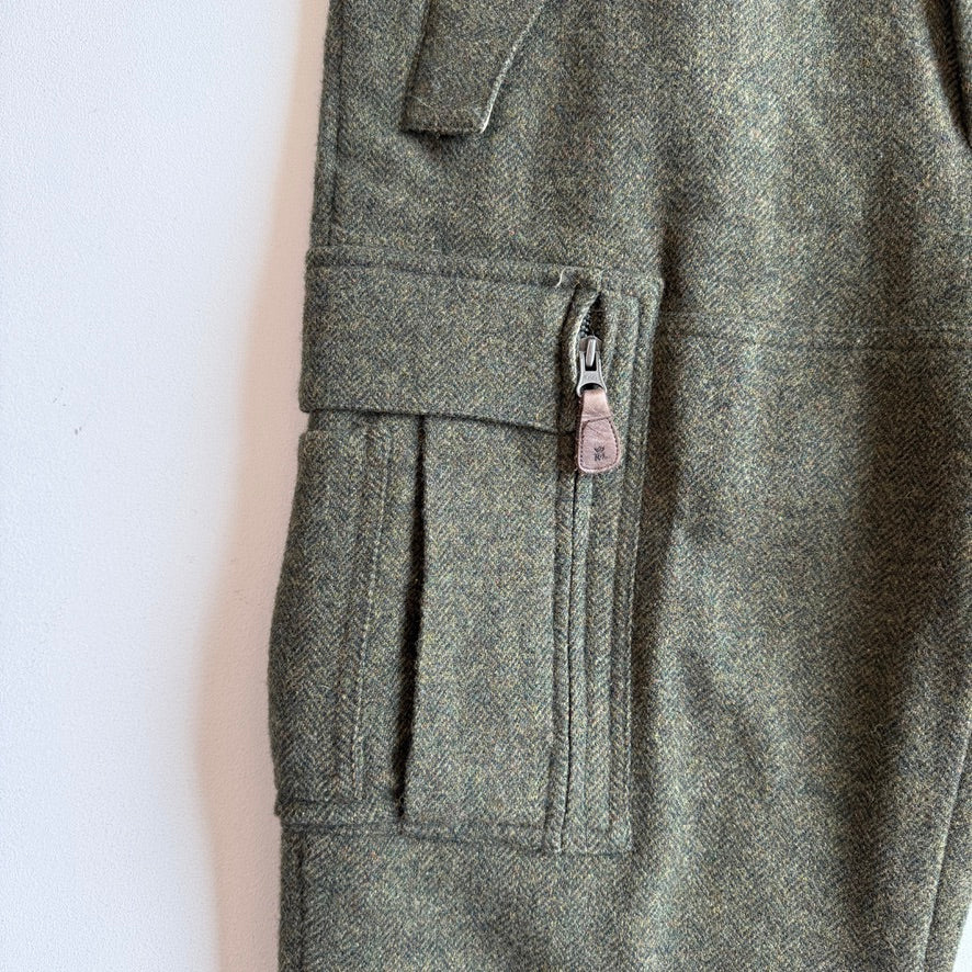 Polo Ralph Lauren (32x30) 100% Wool Tweed Military Green Cargo Pants