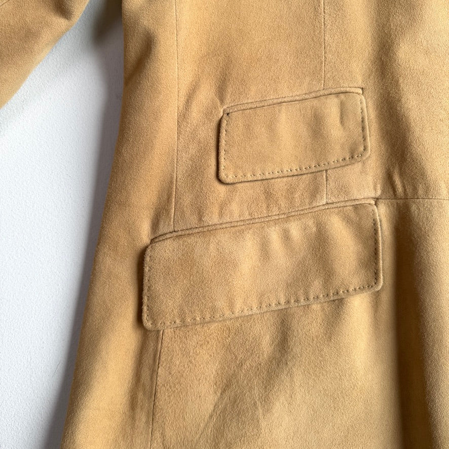 NWT Polo Ralph Lauren (L) Hacking Equestrian Suede Leather Tan Sports Jacket Coa