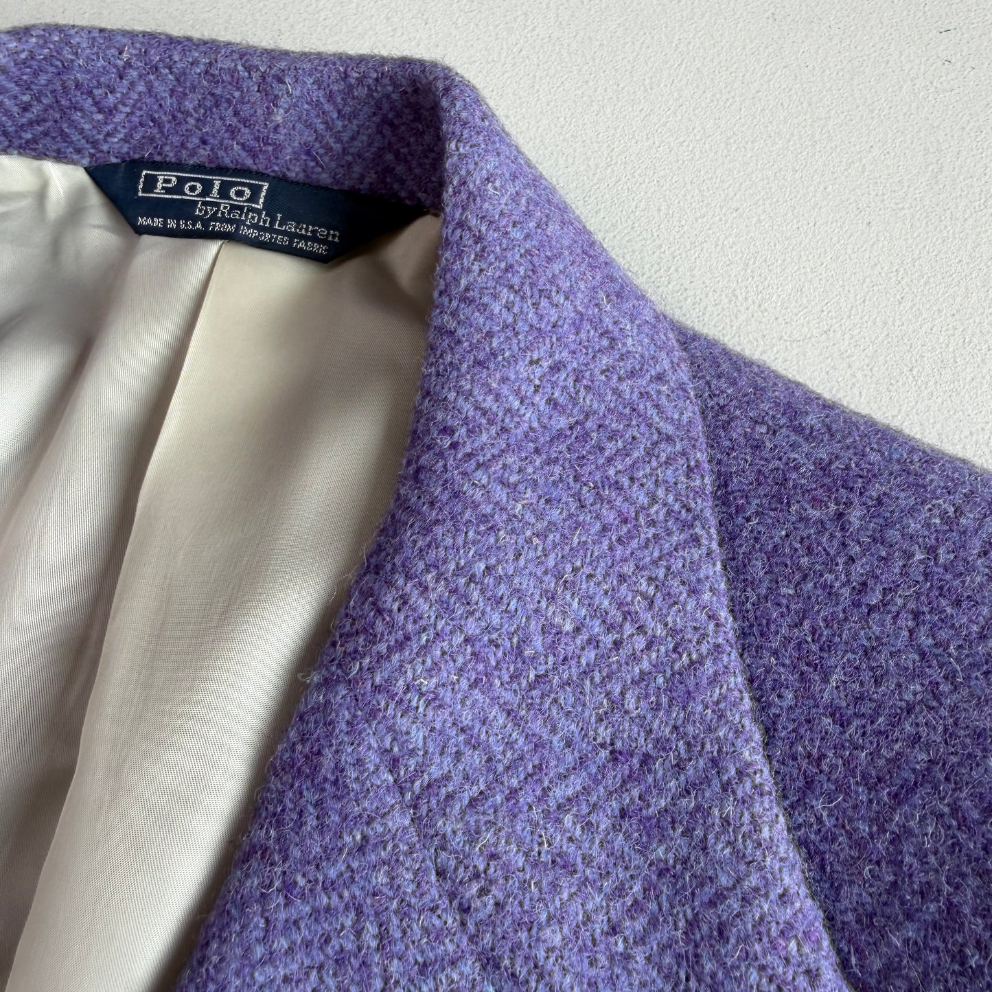 VNTG Polo Ralph Lauren (42S / 42R) Lavender 100% Wool Tweed Sport Coat