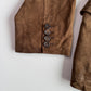 Polo Ralph Lauren (46R) Half-Norfolk Reverse Suede Leather Brown Sport Coat