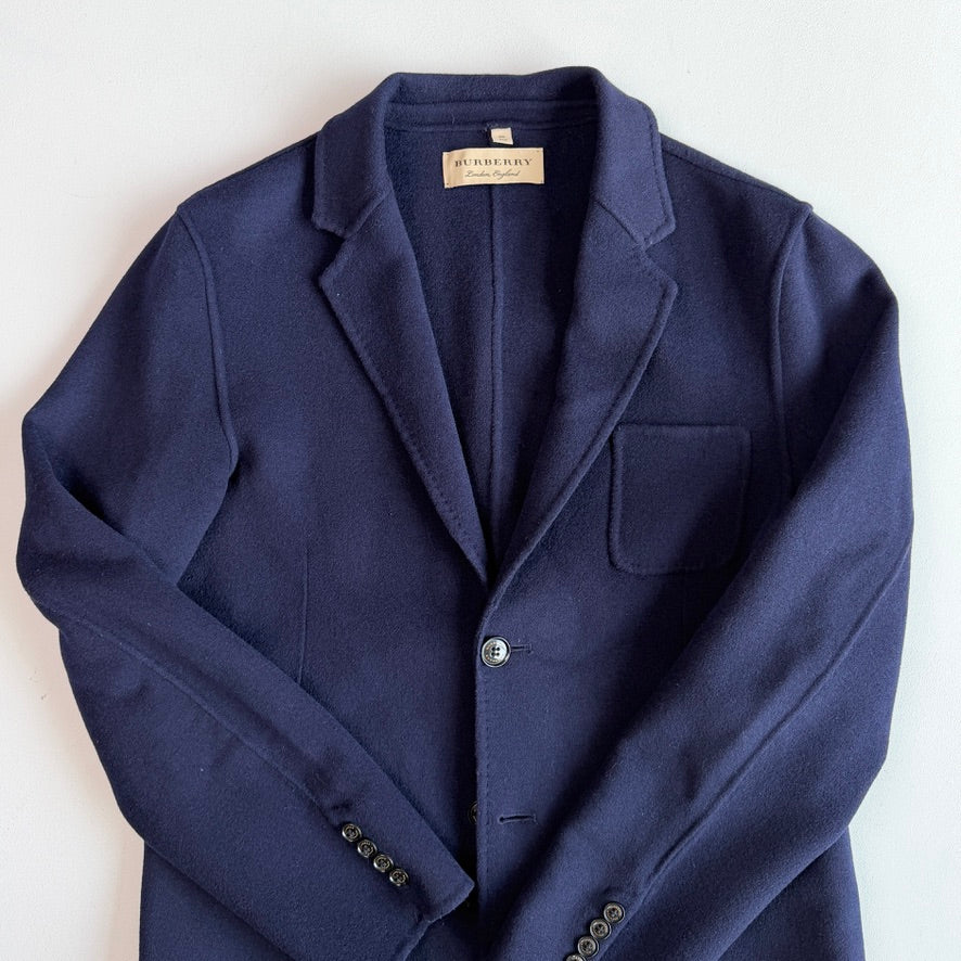 Burberry (2XL, Fits like 44L) Camel Hair Unstructured Navy Blue Sports Coat