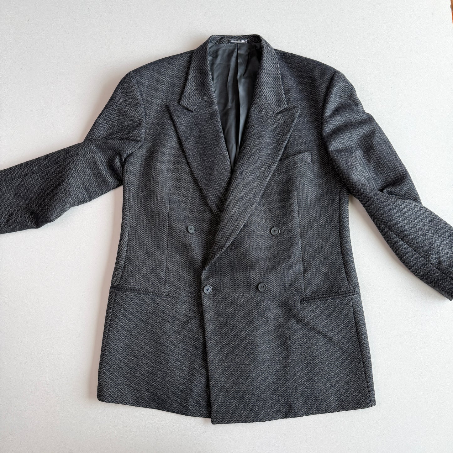 VNTG Giorgio Armani (44L) Double Breast Peak Lapels Wool Sport Coat