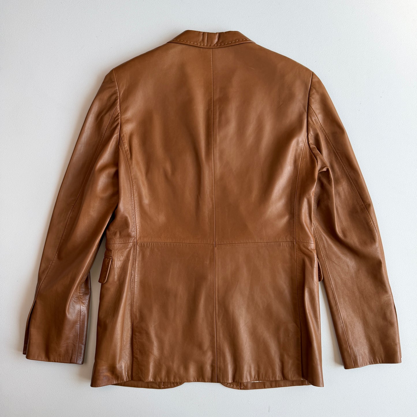 Polo Ralph Lauren (M) Glove Soft Cognac Brown Leather Sport Coat