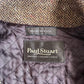 VNTG Paul Stuart (54) Tweed Wool Belted Balmacaan Norfolk-Style Field Coat