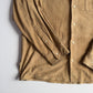 Polo Ralph Lauren (L) Suede Leather Tan Button Front Long Sleeve Shirt