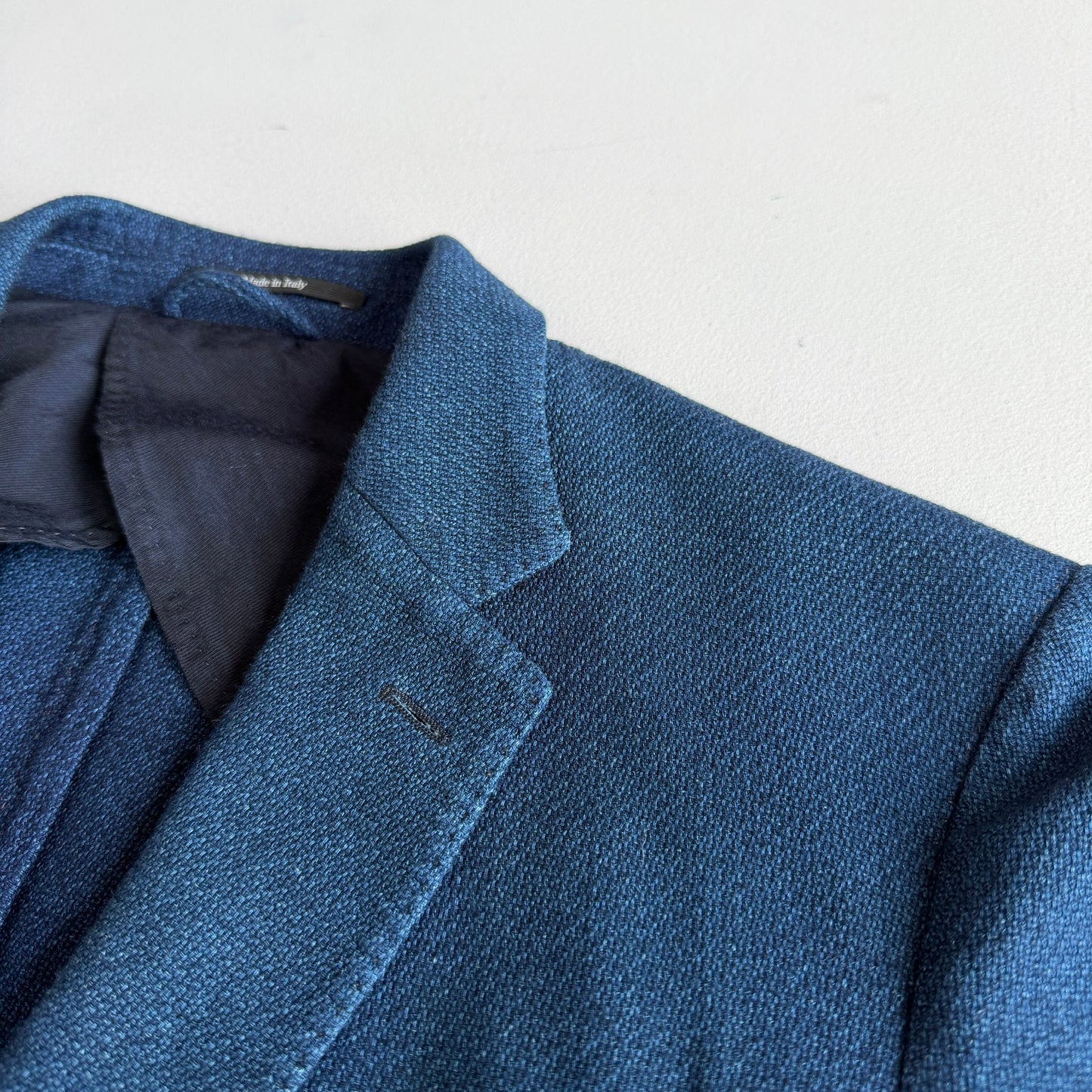 Ermenegildo Zegna (54R) Indigo Knit Cotton Unstructured Sports Jacket