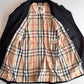 Burberry (54R) Black Poly/Cotton Gabardine Trench Coat