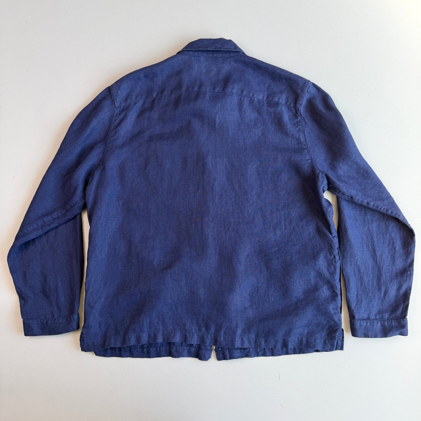 Polo Ralph Lauren (XL) 100% Linen Deep Blue Zip Jacket