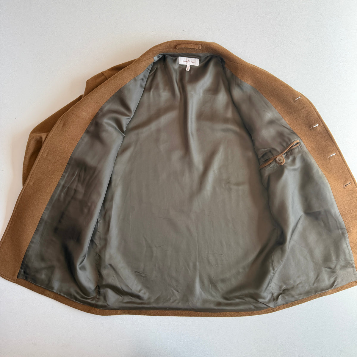 Ermenegildo Zegna (48IT / S) 100% Cashmere Tawny/Burnt Orange Flannel Car Coat