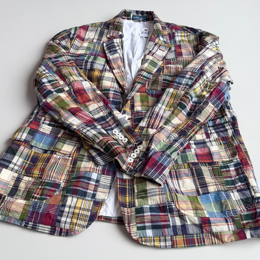 NWT Polo Ralph Lauren (2XL) Madras Patch Cotton Lined Sports Coat