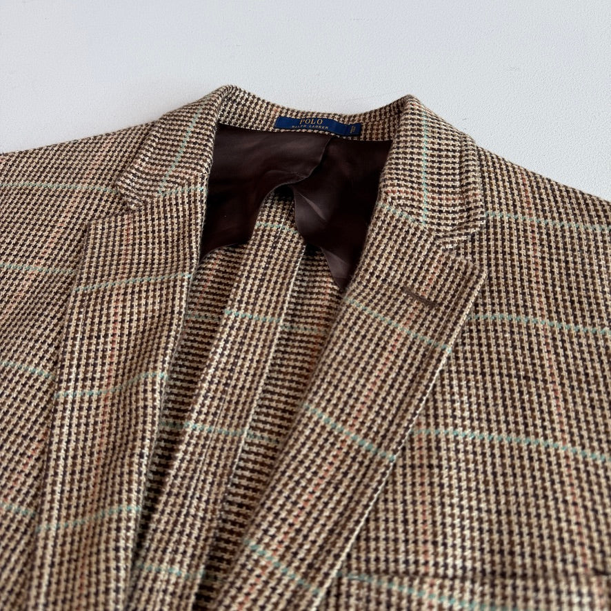 Polo Ralph Lauren (44L) Linen/Silk Overcheck Soft Tailored Sport Coat